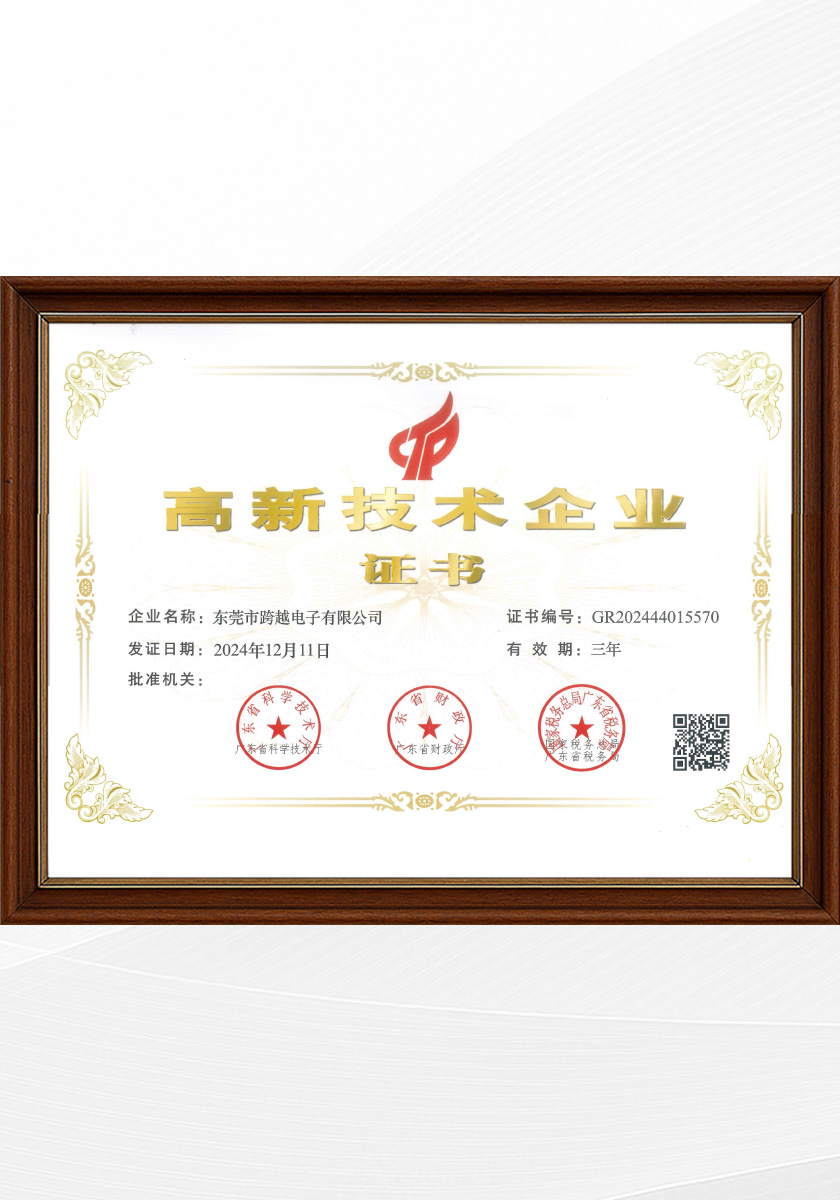 Certificate of National High-Tech Enterprise